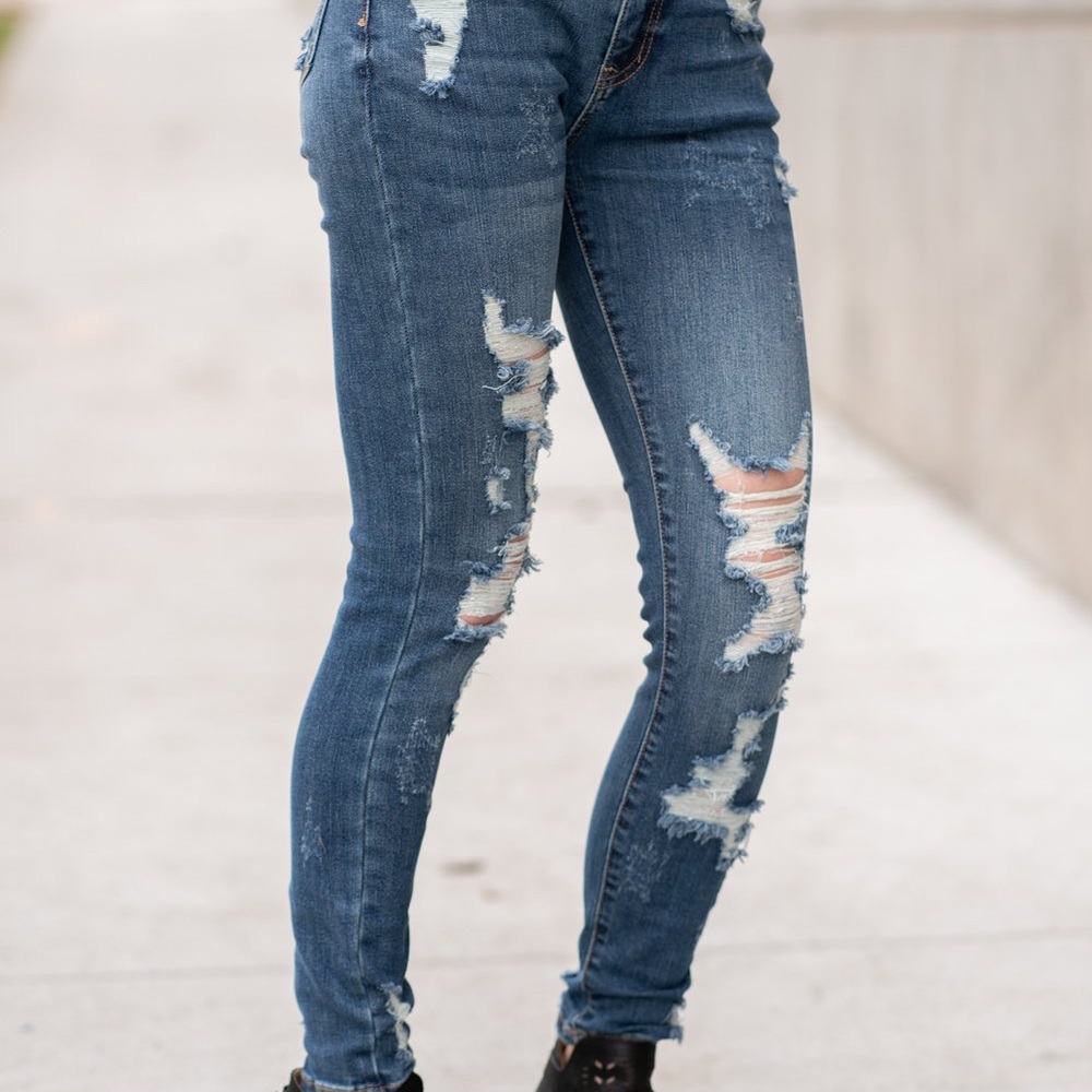 NWT Judy Blue Distressed Skinny Jeans - Picture 7 of 7